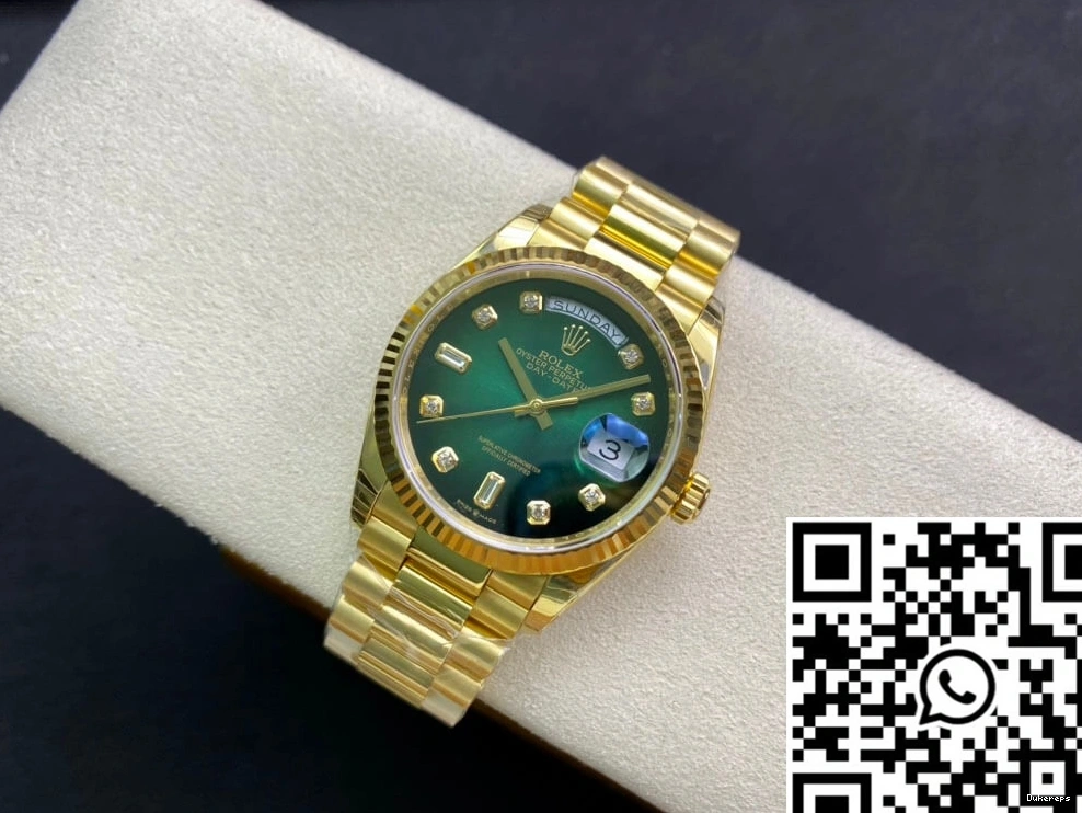Green Rolex Gradual Gold M128238-0069 Day-Date Factory EW Dial Yellow 0307